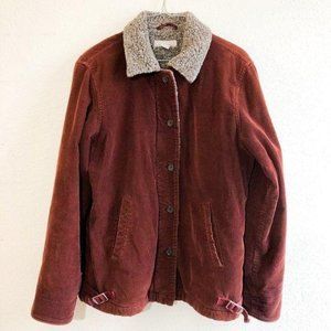J Crew Corduroy Brown Sherpa Trucker Zip Up Jacket